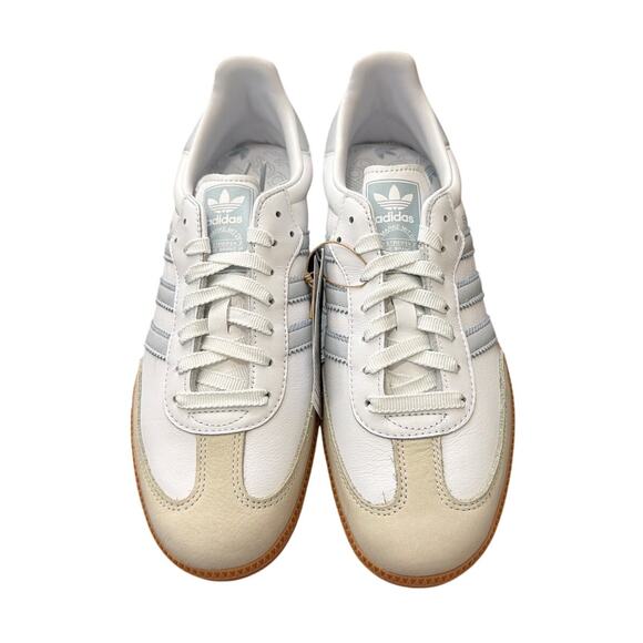 ADIDAS Samba OG IE0877 White Silver Sneakers Womens Size 10.5 New - Picture 2 of 7
